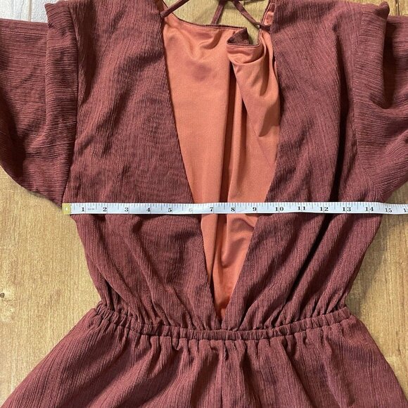 Tularosa Size Small S Orange Dress  Open Back Revolve - Picture 6 of 7